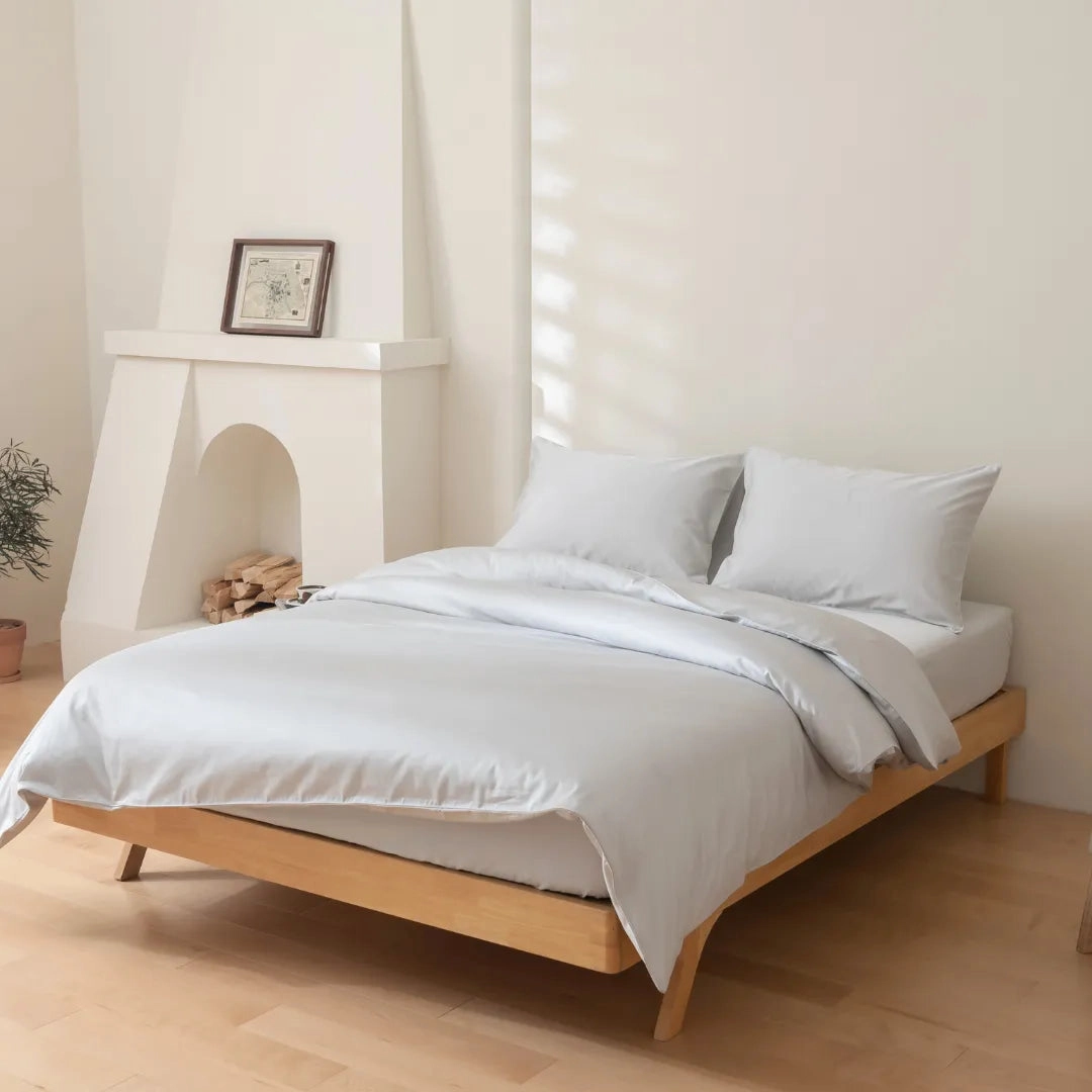 Luxe Sateen Quilt Cover - Silver