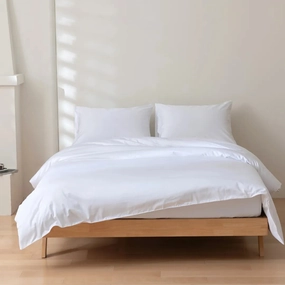Luxe Sateen Quilt Cover - White