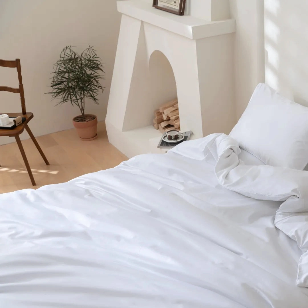 Luxe Sateen Quilt Cover - White