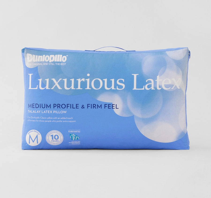 Luxurious Latex Medium Profile Firm Feel Pillow