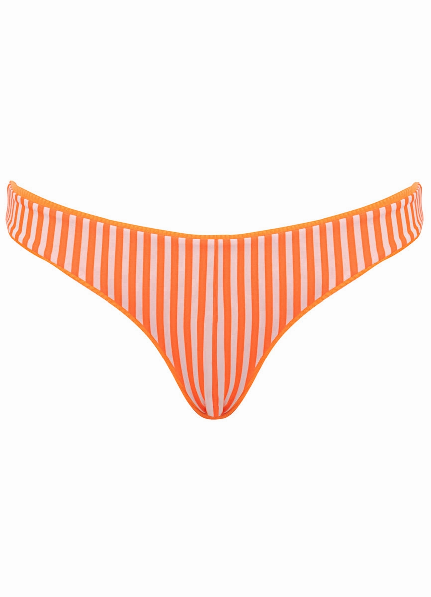 Maaji Neon Orange Flirt Low Rise Thin Side Bikini Bottom