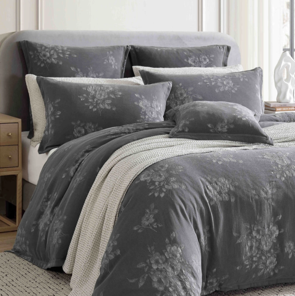 Maisey Charcoal Cushion by Private Collection