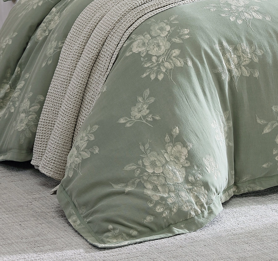 Maisey Quilt Cover Set Range Moss