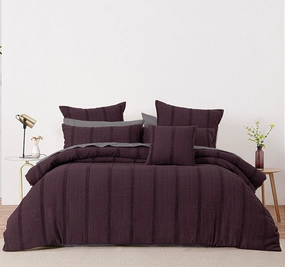 Malua Quilt Cover Set Range Grape