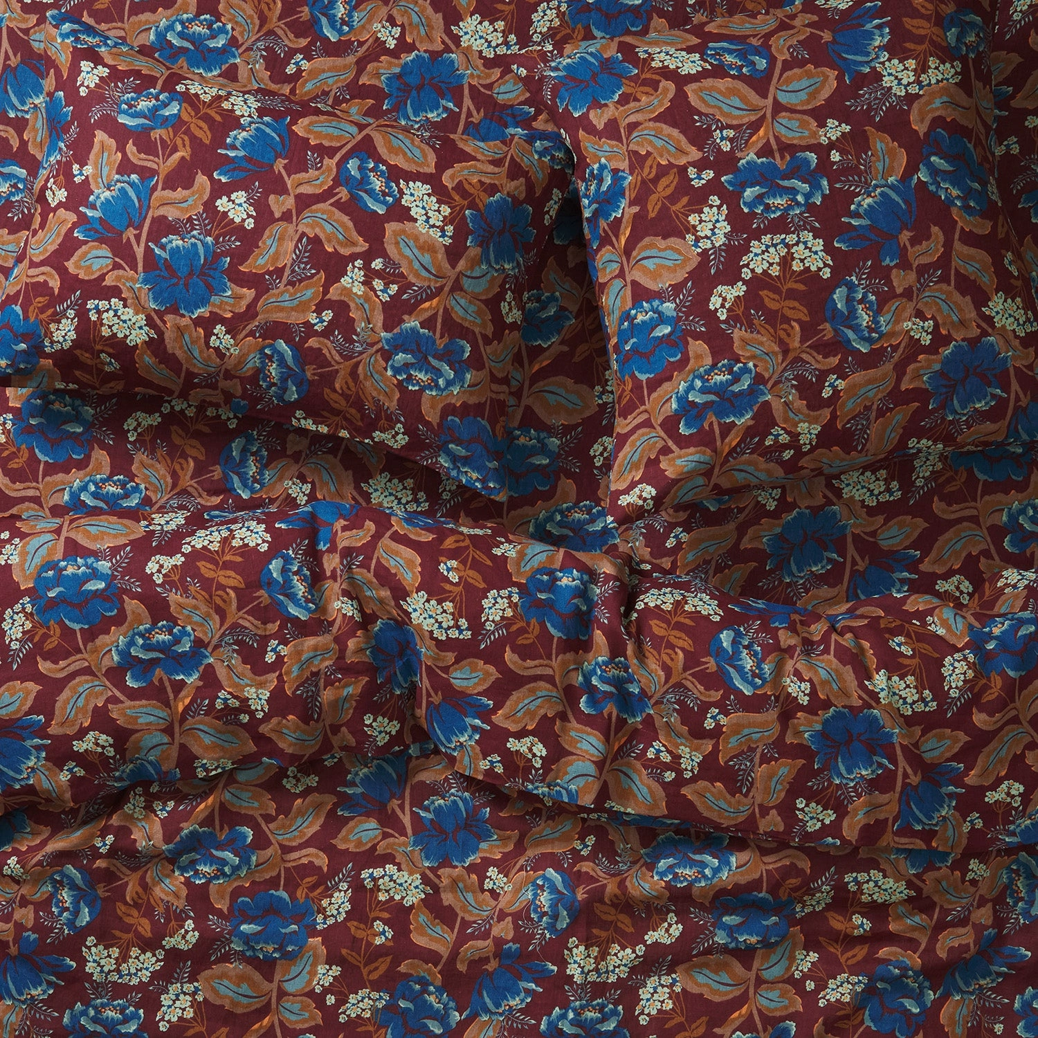 Margot Linen Quilt Cover - Mahogany