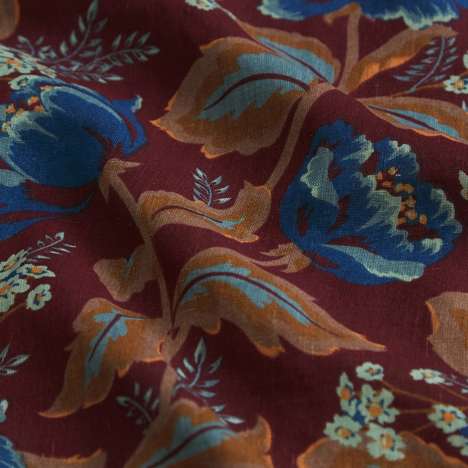 Margot Linen Quilt Cover - Mahogany