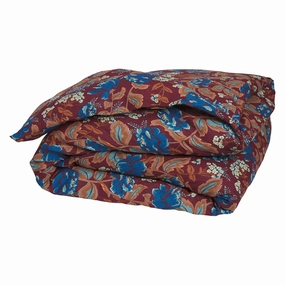 Margot Linen Quilt Cover - Mahogany