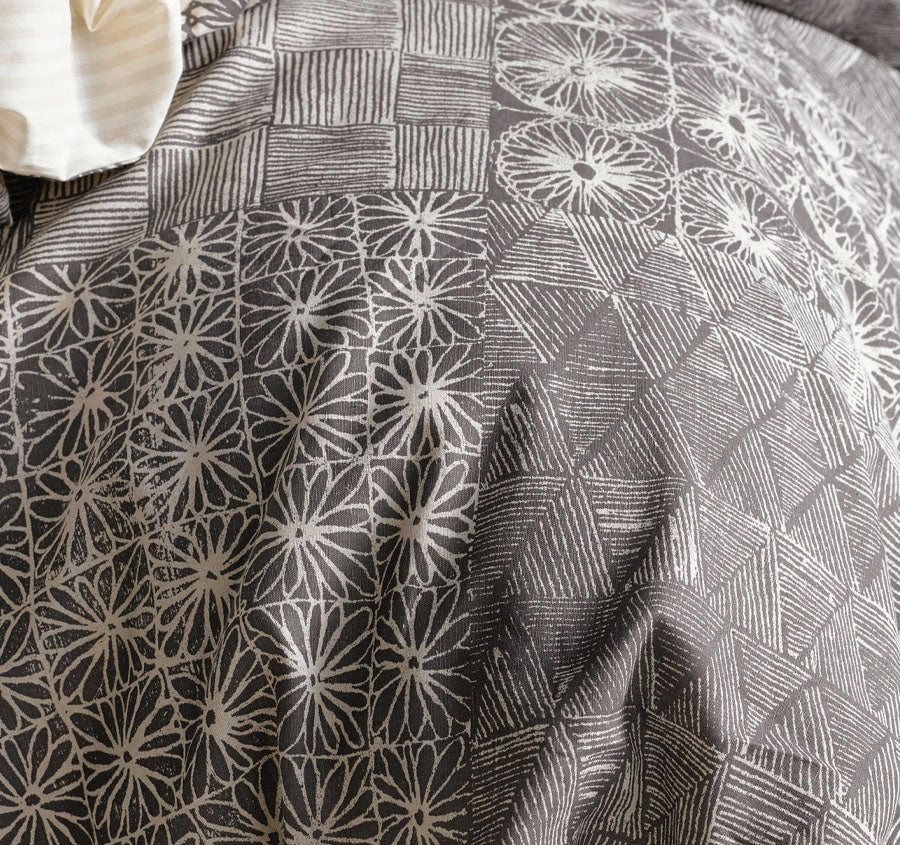 Marla Quilt Cover Set Range Charcoal
