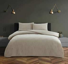 Maxwell Quilt Cover Set Range Tan