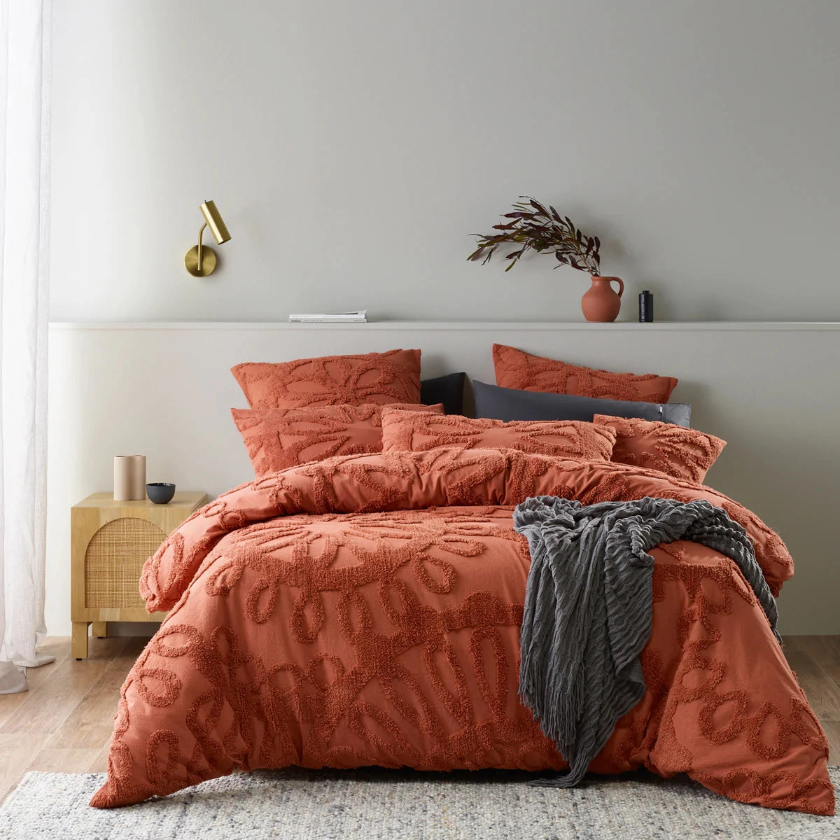 Meridian Brick Quilt Cover Set by Bianca