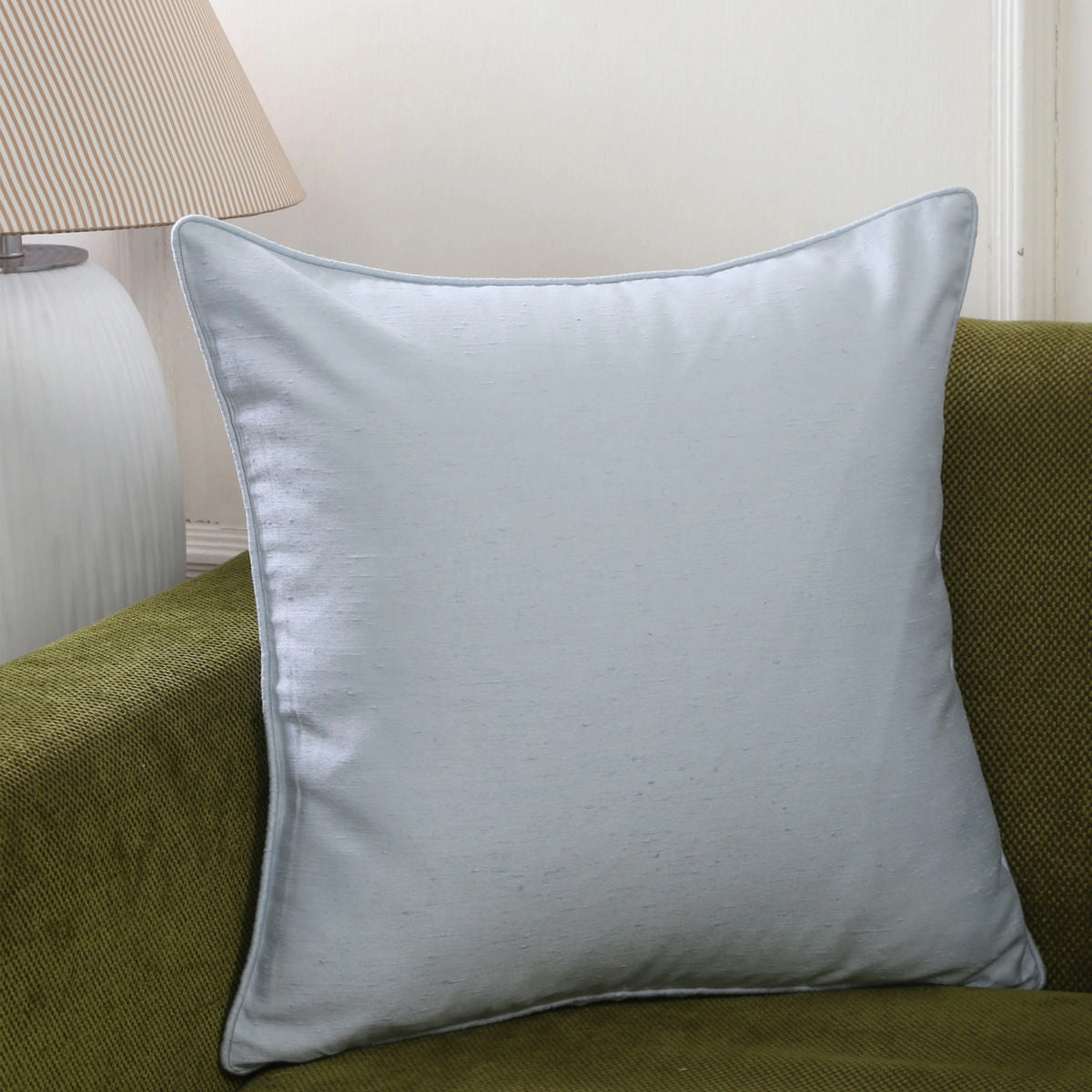 Metallic Silk Solid Cushion Cover
