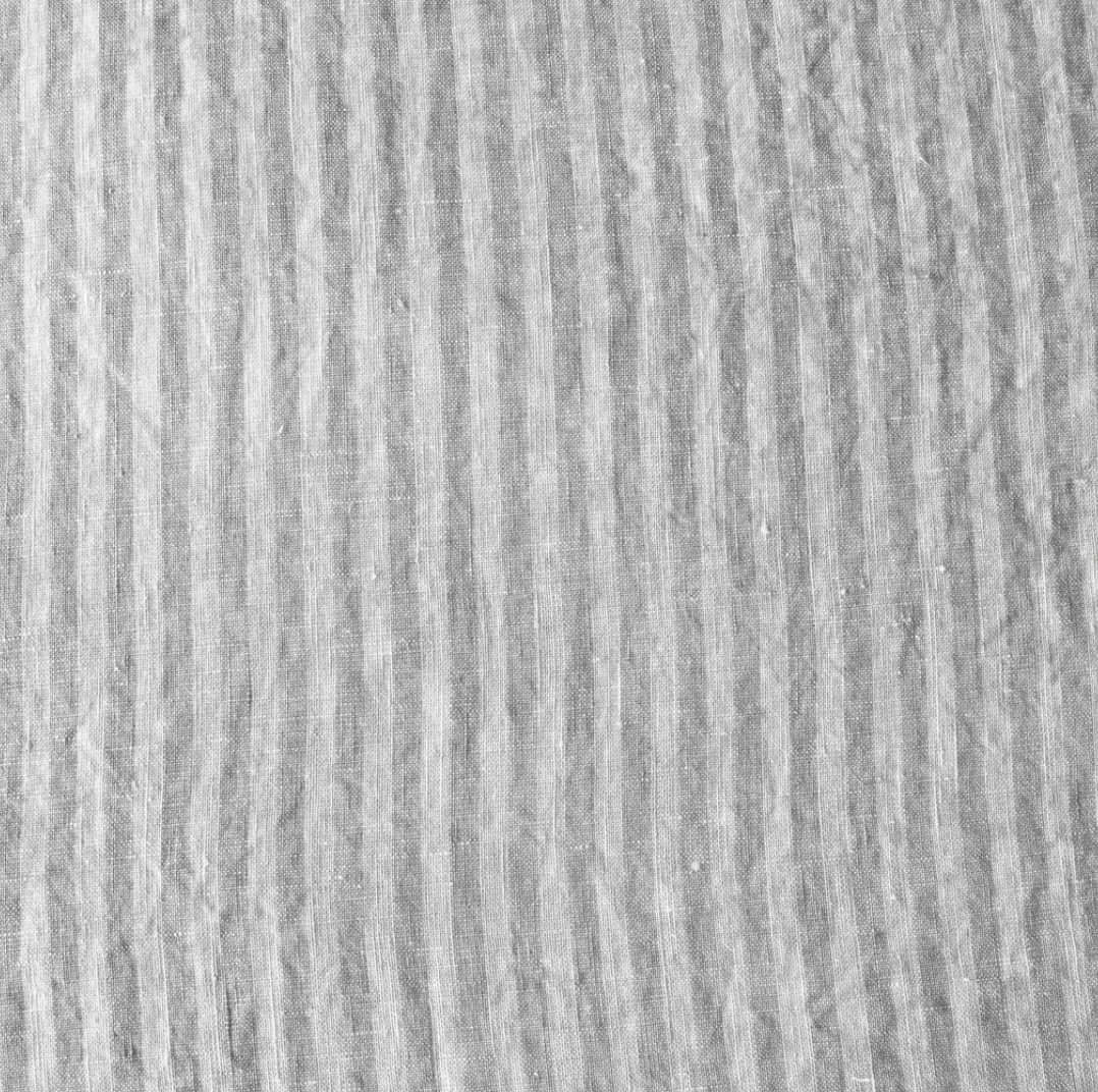 Misty Bay Stripe Pure Linen Quilt Cover