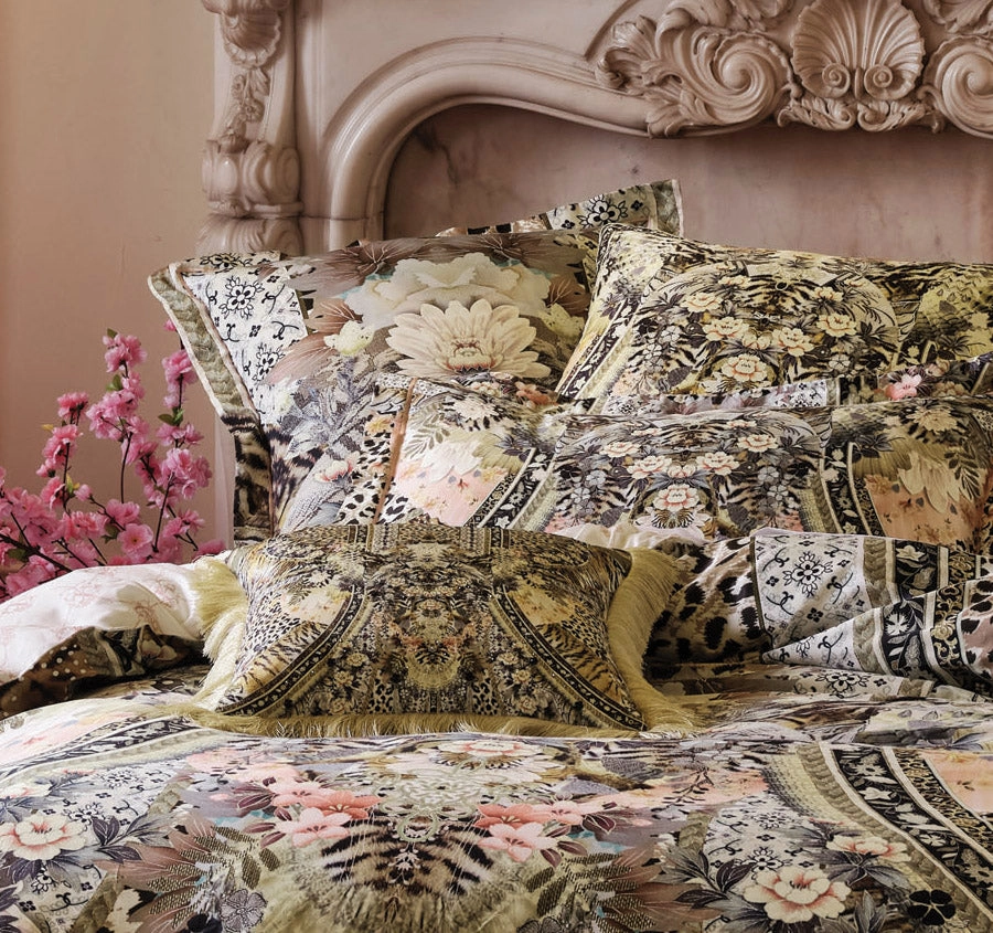 Motto Maiko Quilt Cover Set Range Peach