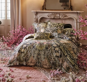 Motto Maiko Quilt Cover Set Range Peach