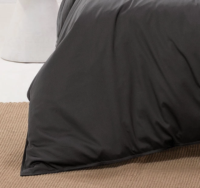 Nara 400THC Bamboo Cotton Quilt Cover Set Range Charcoal