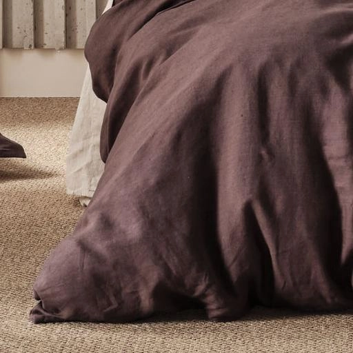 Nimes Linen QUILT COVER SET ESPRESSO  by Linen House