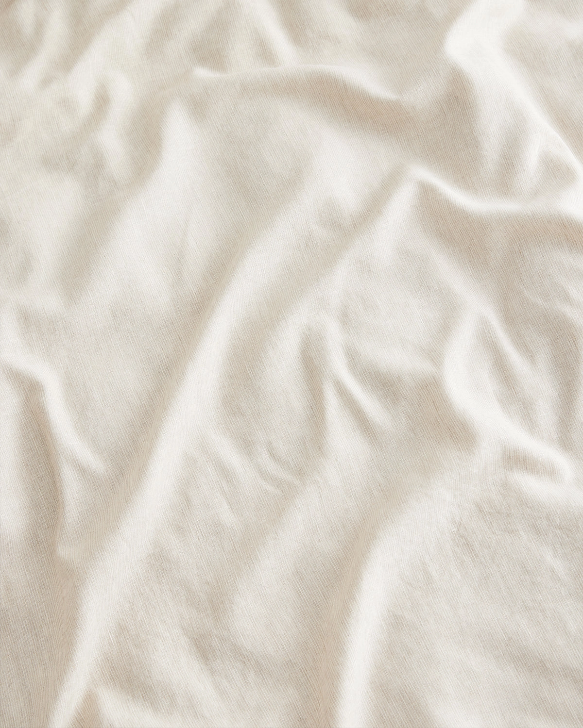 Oatmeal & White Stripe 100% French Flax Linen Bedding Set