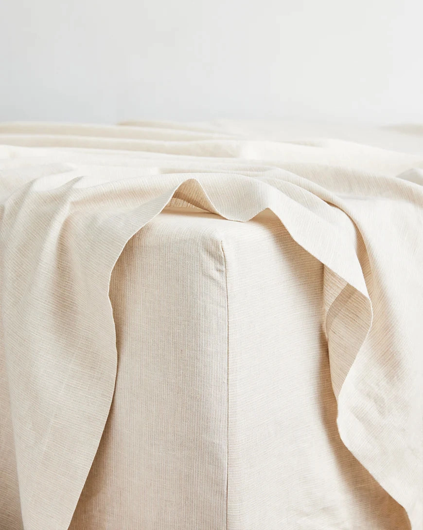 Olive & Oatmeal & White Stripe Bedding Bundle
