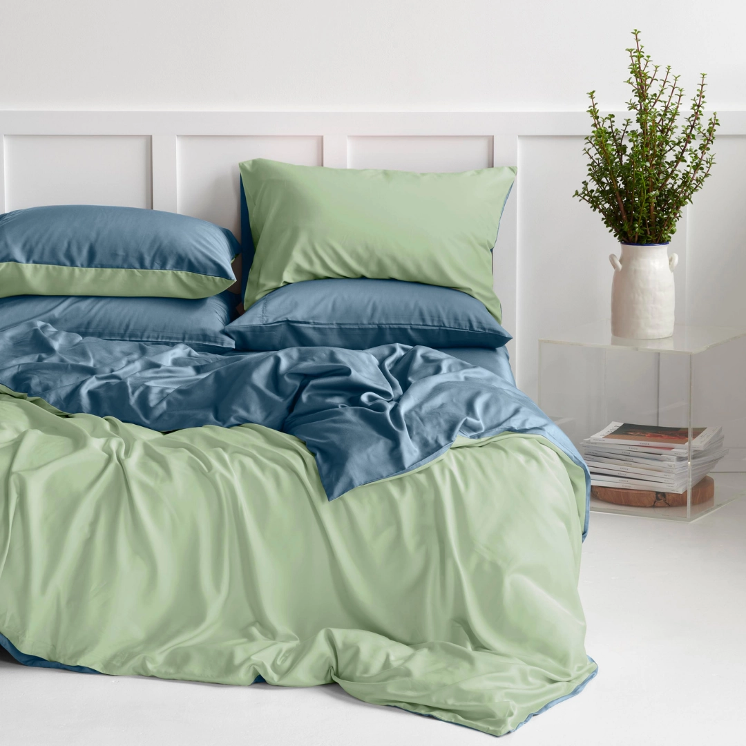 Organic Bamboo Reversible Quilt Cover Set
