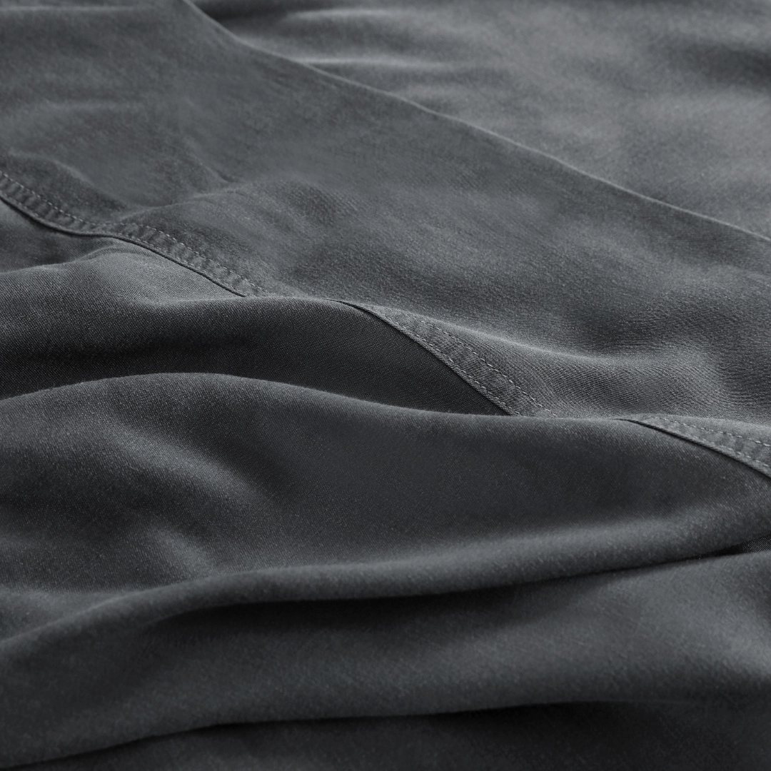 Organic Bamboo Stone Washed Quilt Cover Set - Charcoal
