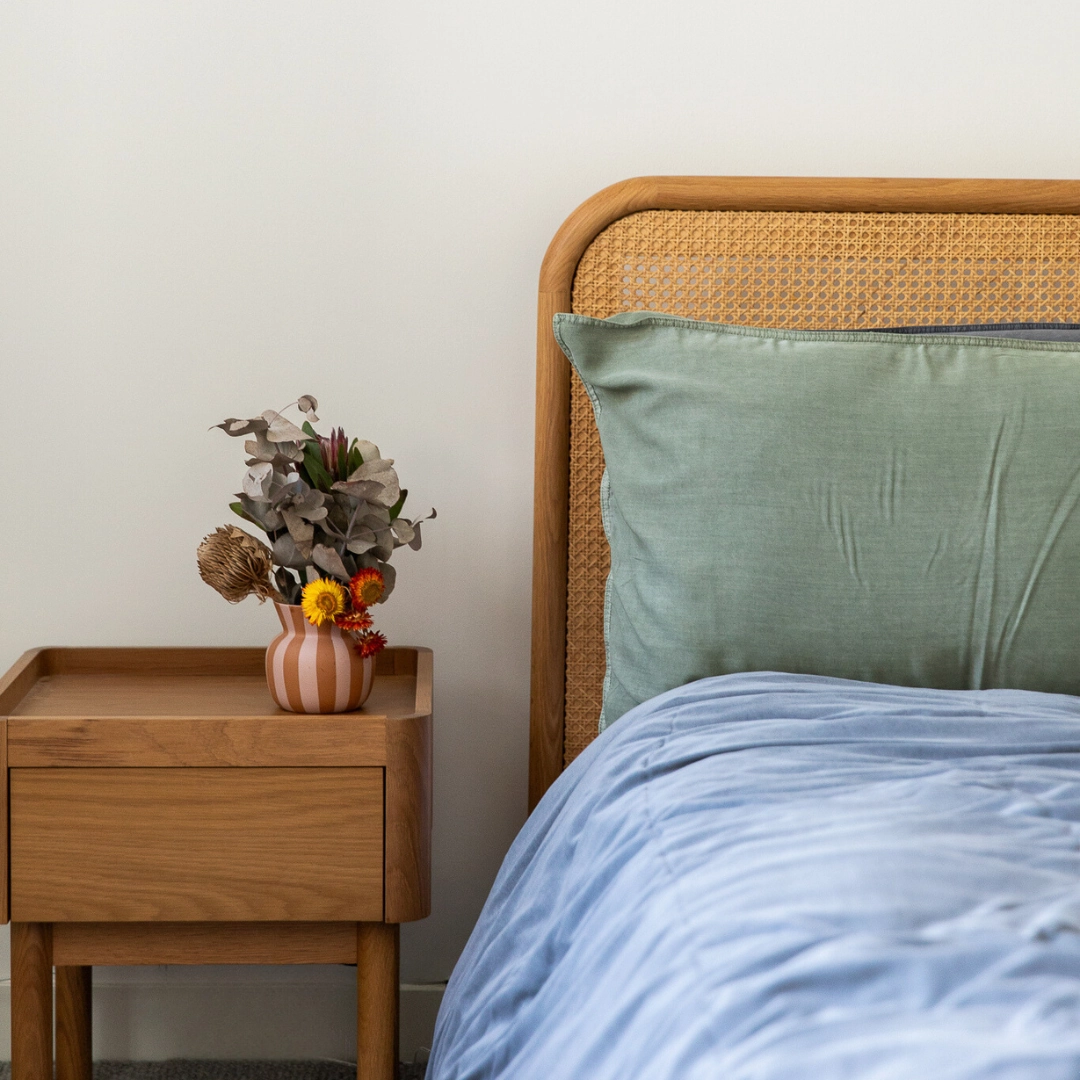Organic Bamboo Stone Washed Quilt Cover Set - Charcoal