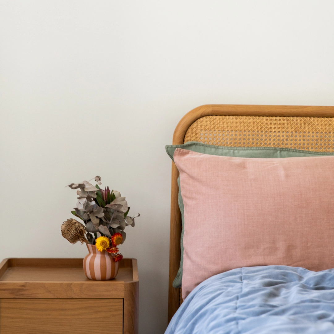 Organic Bamboo Stone Washed Quilt Cover Set - Sand