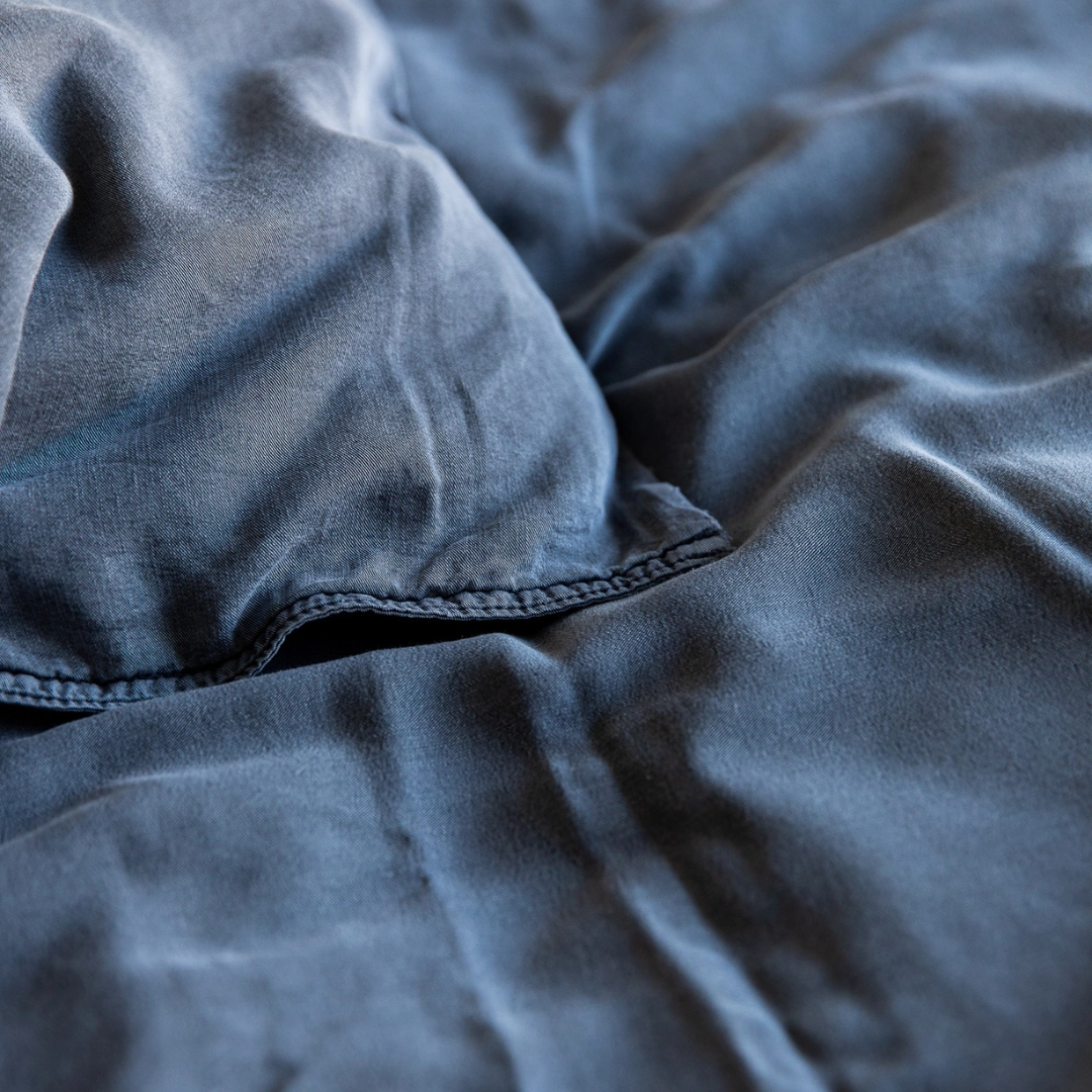 Organic Bamboo Stone Washed Quilt Cover Set - Shadow