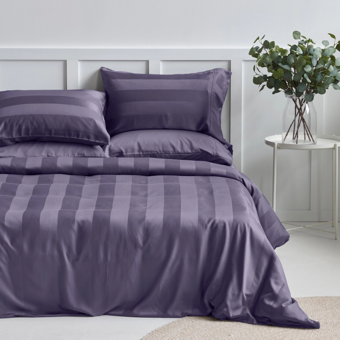 Organic Bamboo Wide Stripe Quilt Cover Set