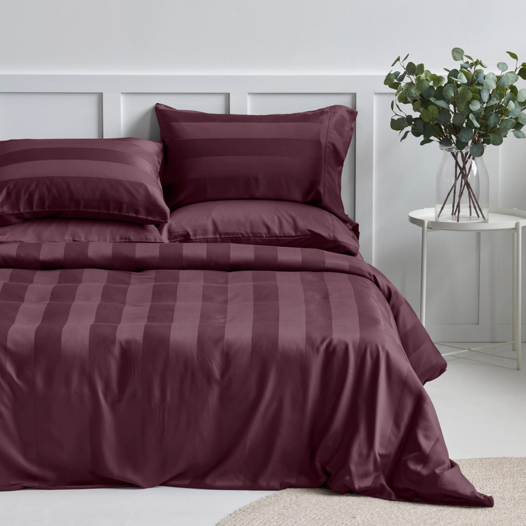 Organic Bamboo Wide Stripe Quilt Cover Set