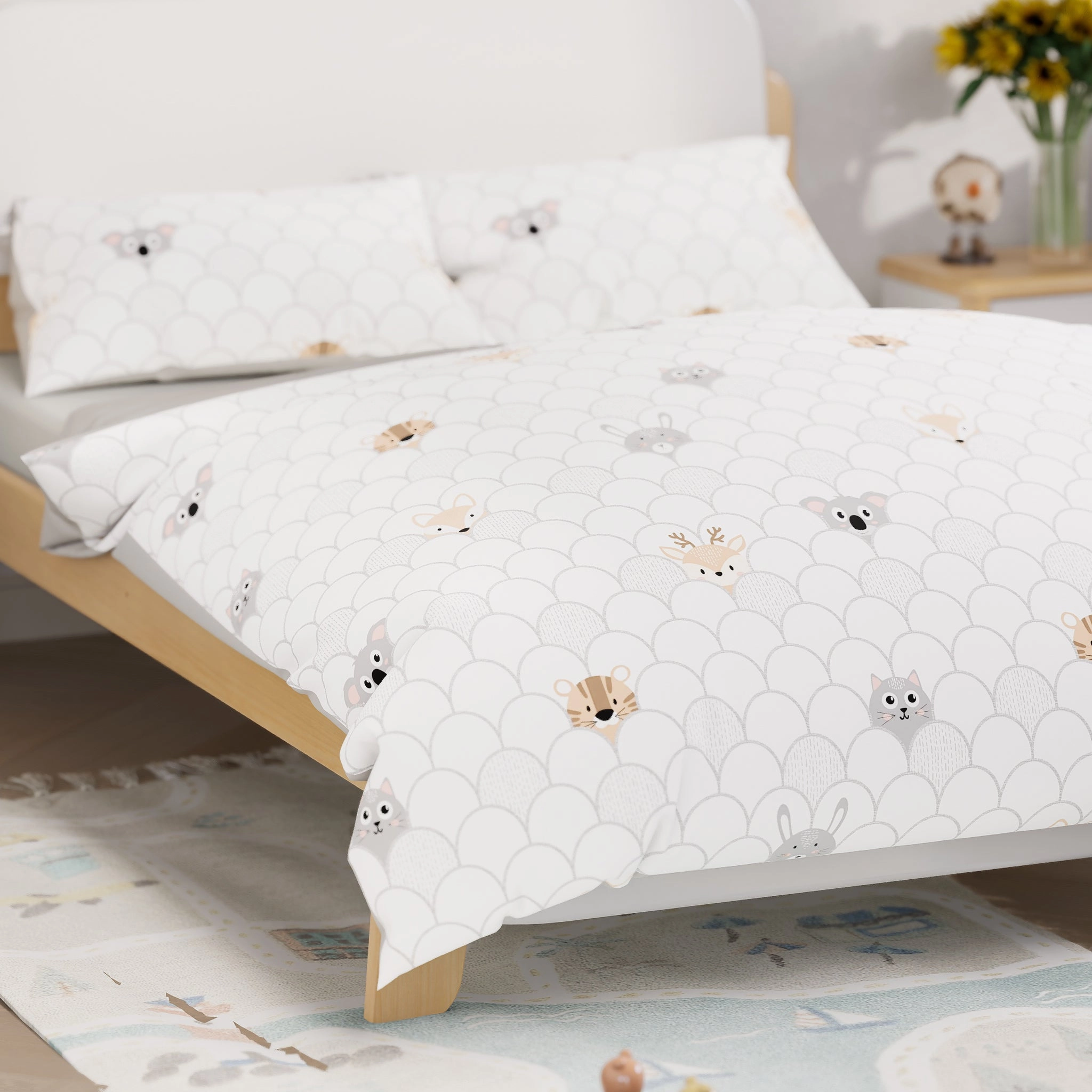 Peek-a-Boo Double Quilt Cover Set