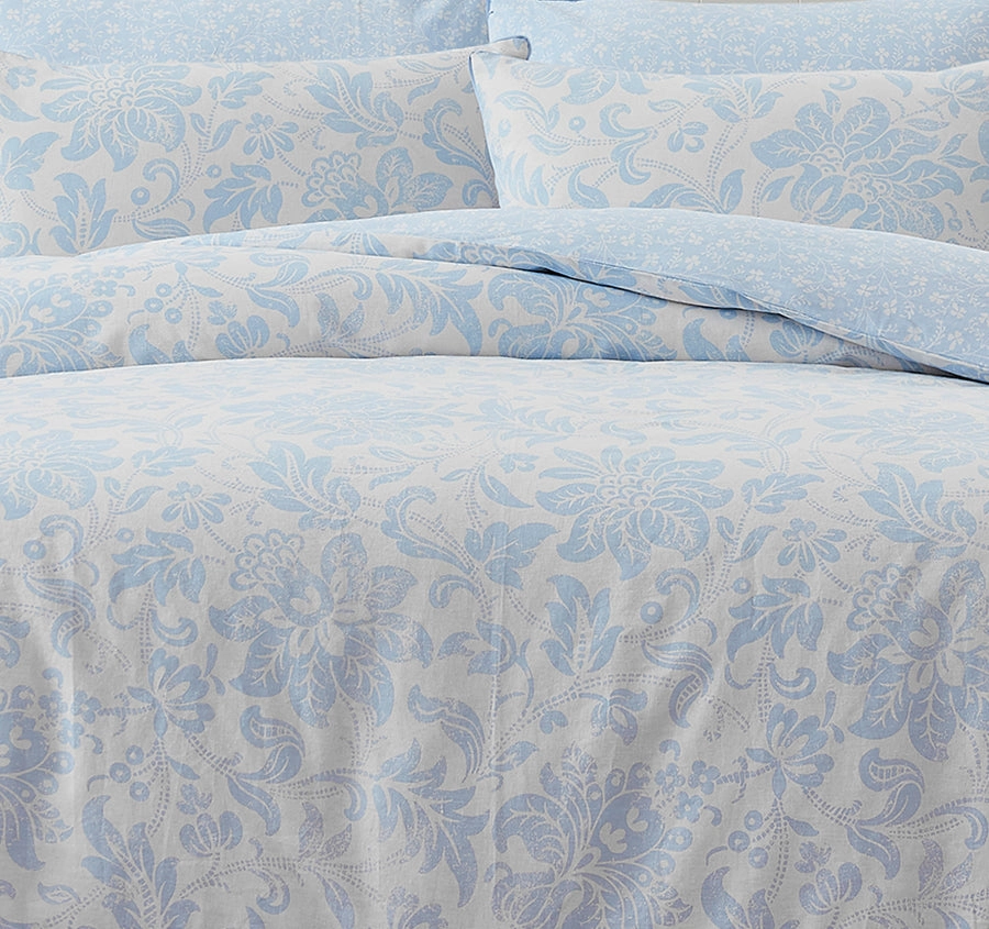 Percy Quilt Cover Set Range Sky Blue