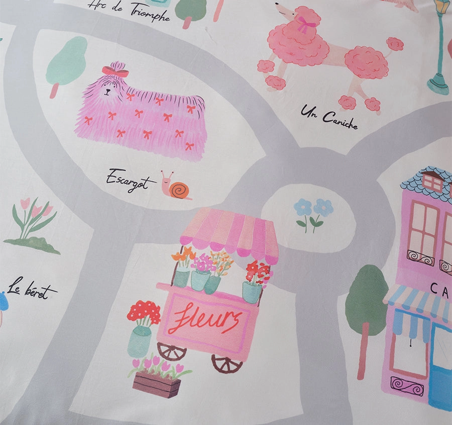 Petite Paris Quilt Cover Set Range Pink