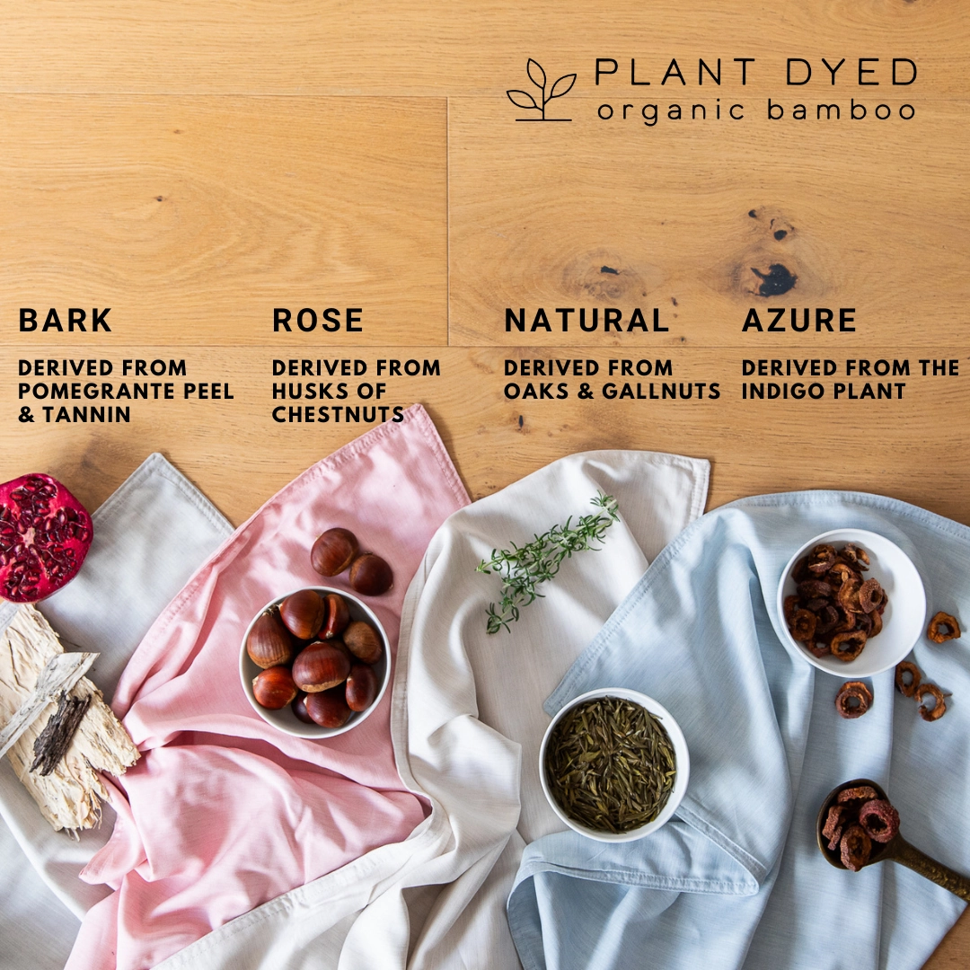Plant Dyed Organic Bamboo Silk Quilt Cover Set - Natural