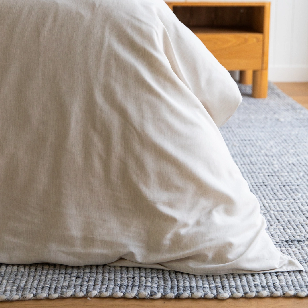 Plant Dyed Organic Bamboo Silk Quilt Cover Set - Natural