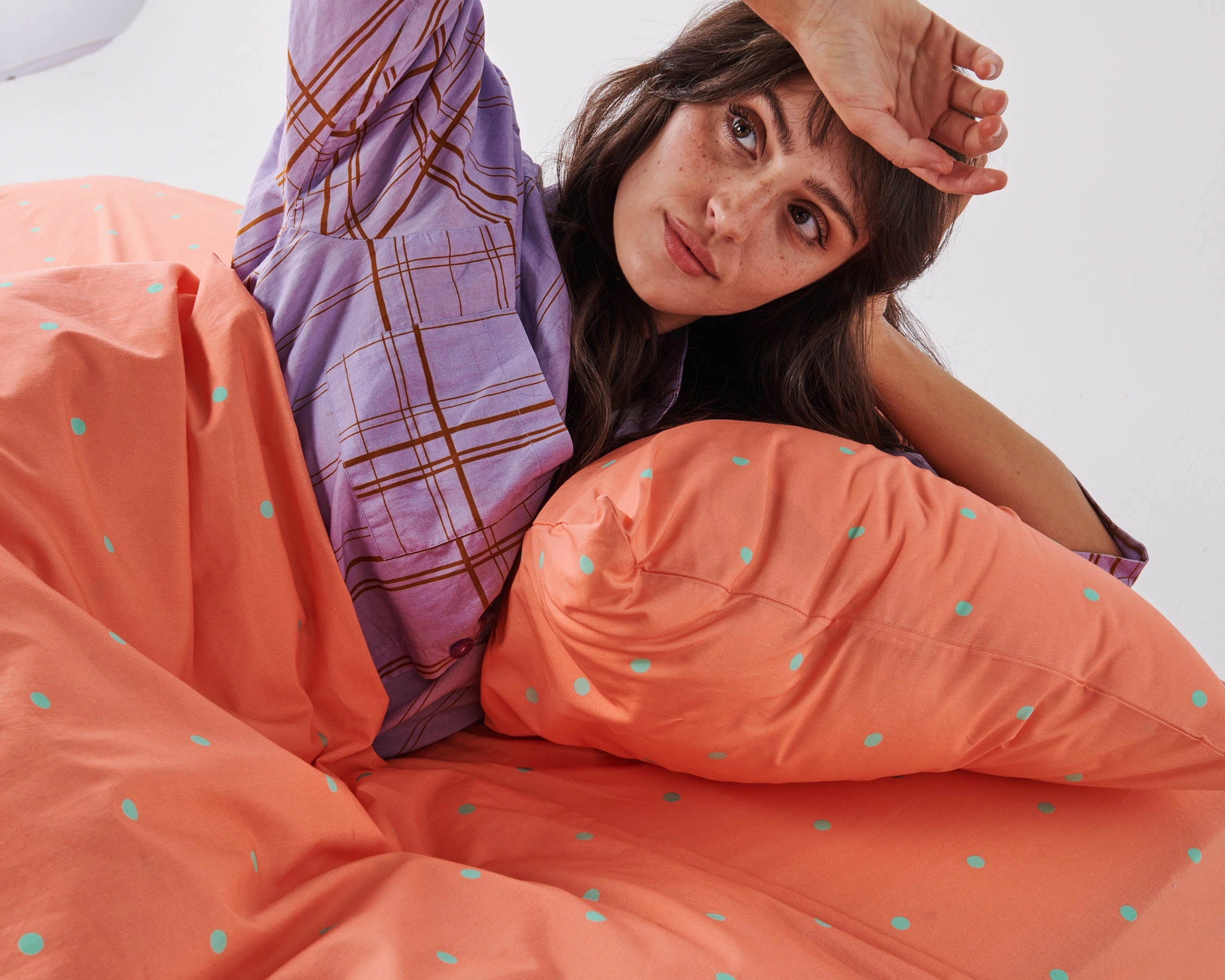 Polkadot Peachy Organic Cotton Quilt Cover