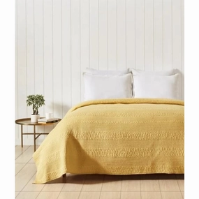 Private collection Limited Edition Mini Channel Ochre Coverlet