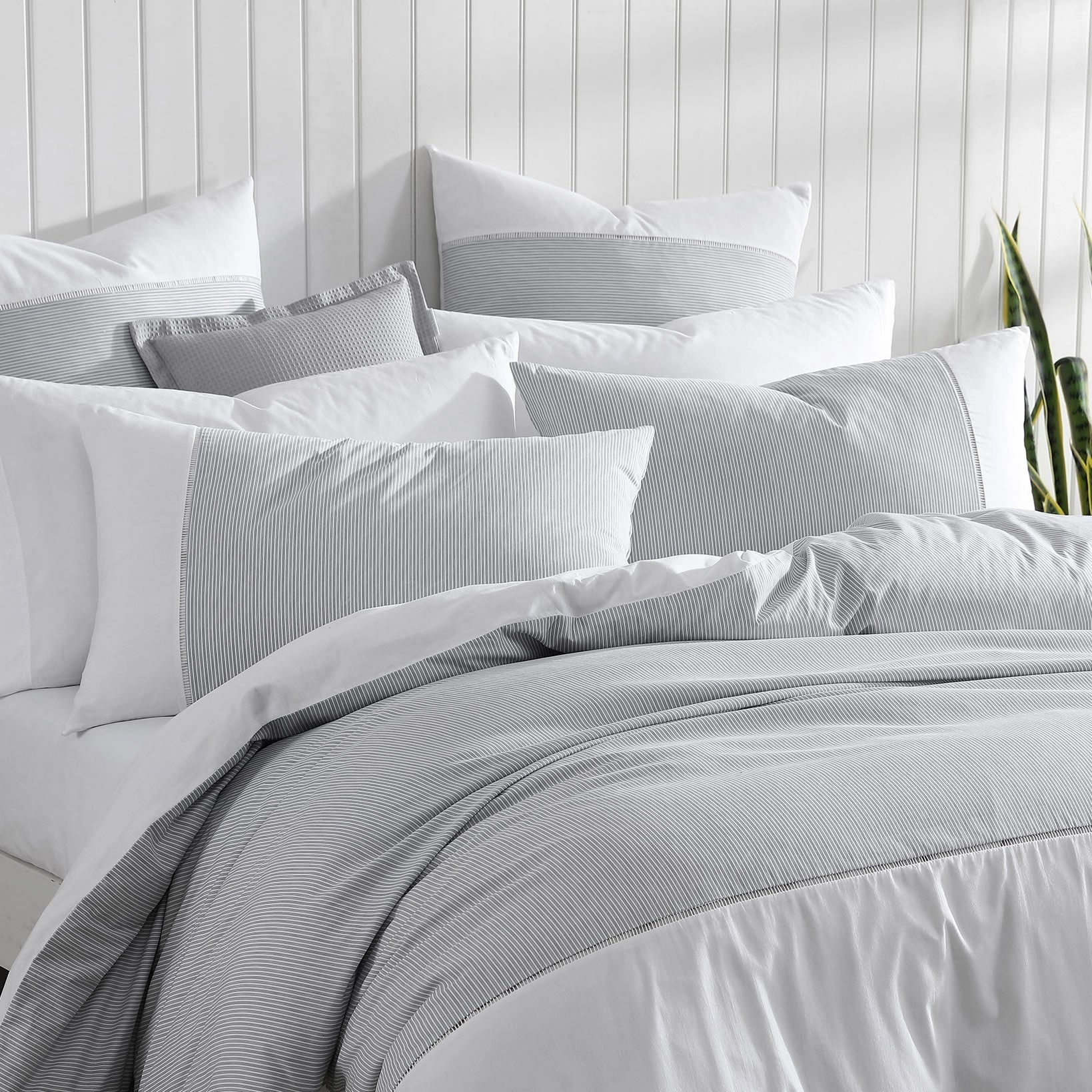 Radley Charcoal Quilt Cover Set by Logan and Mason Platinum