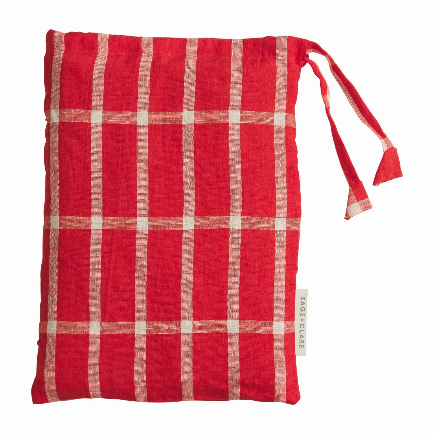 Remi Linen Quilt Cover - Scarlet