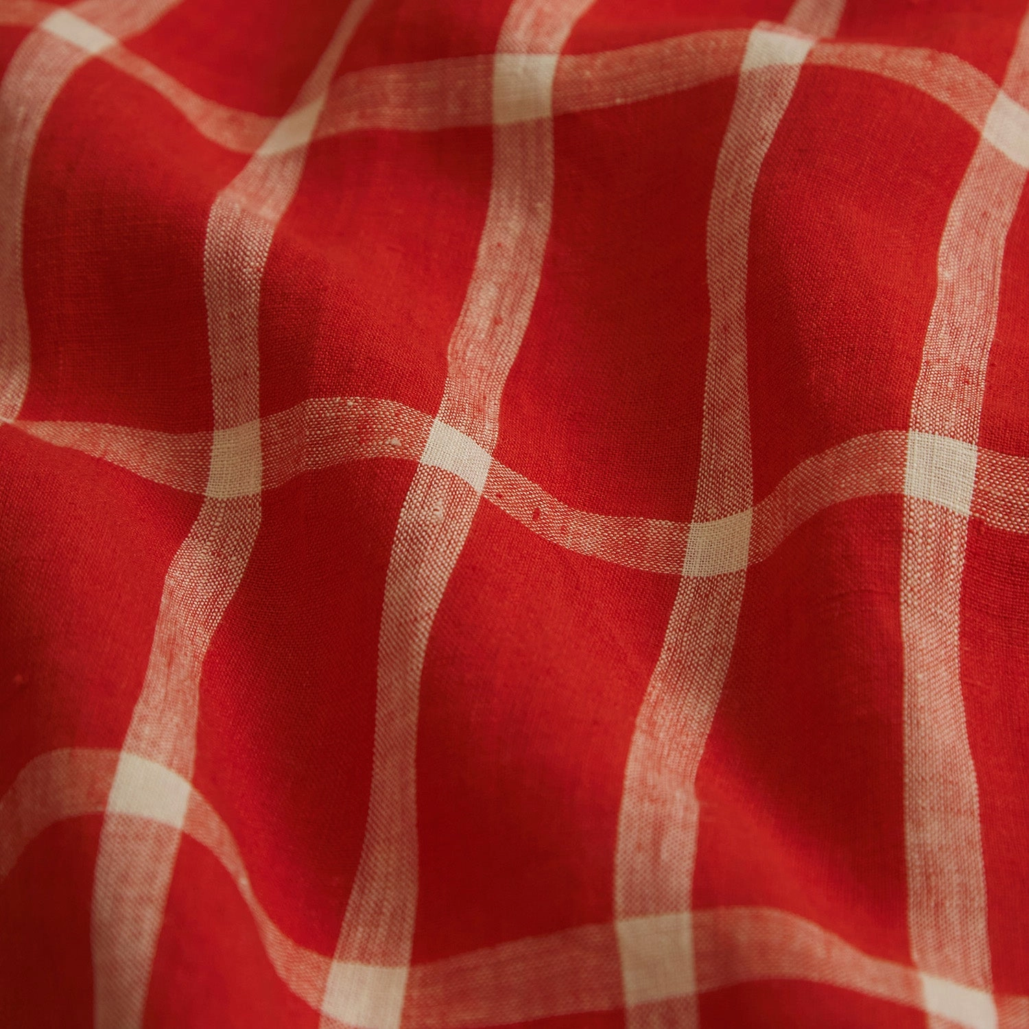Remi Linen Quilt Cover - Scarlet