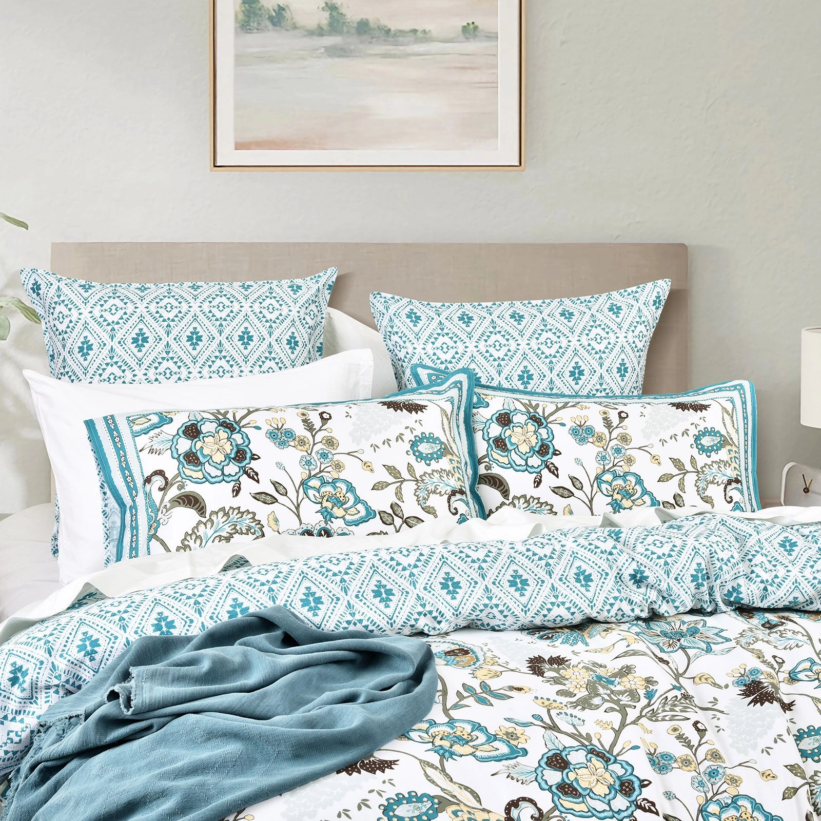 Renee Taylor 300tc Cotton Reversible Anaya Quilt Cover Set