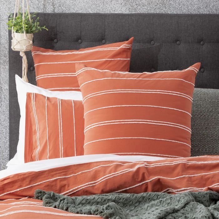 Renee Taylor Hudson Vintage Washed PAPRIKA European Pillowcase