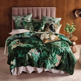 Retreat Green Quilt Cover Set by Linen House