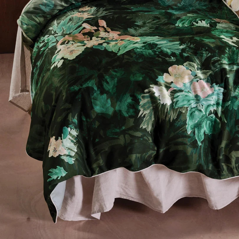 Retreat Green Quilt Cover Set by Linen House
