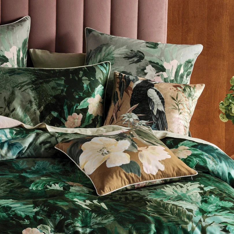 Retreat Green Quilt Cover Set by Linen House