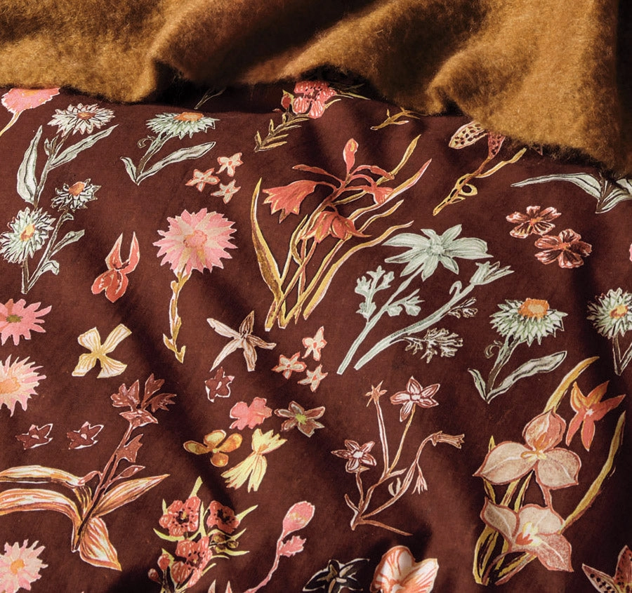 Rita Quilt Cover Set Range Cacao