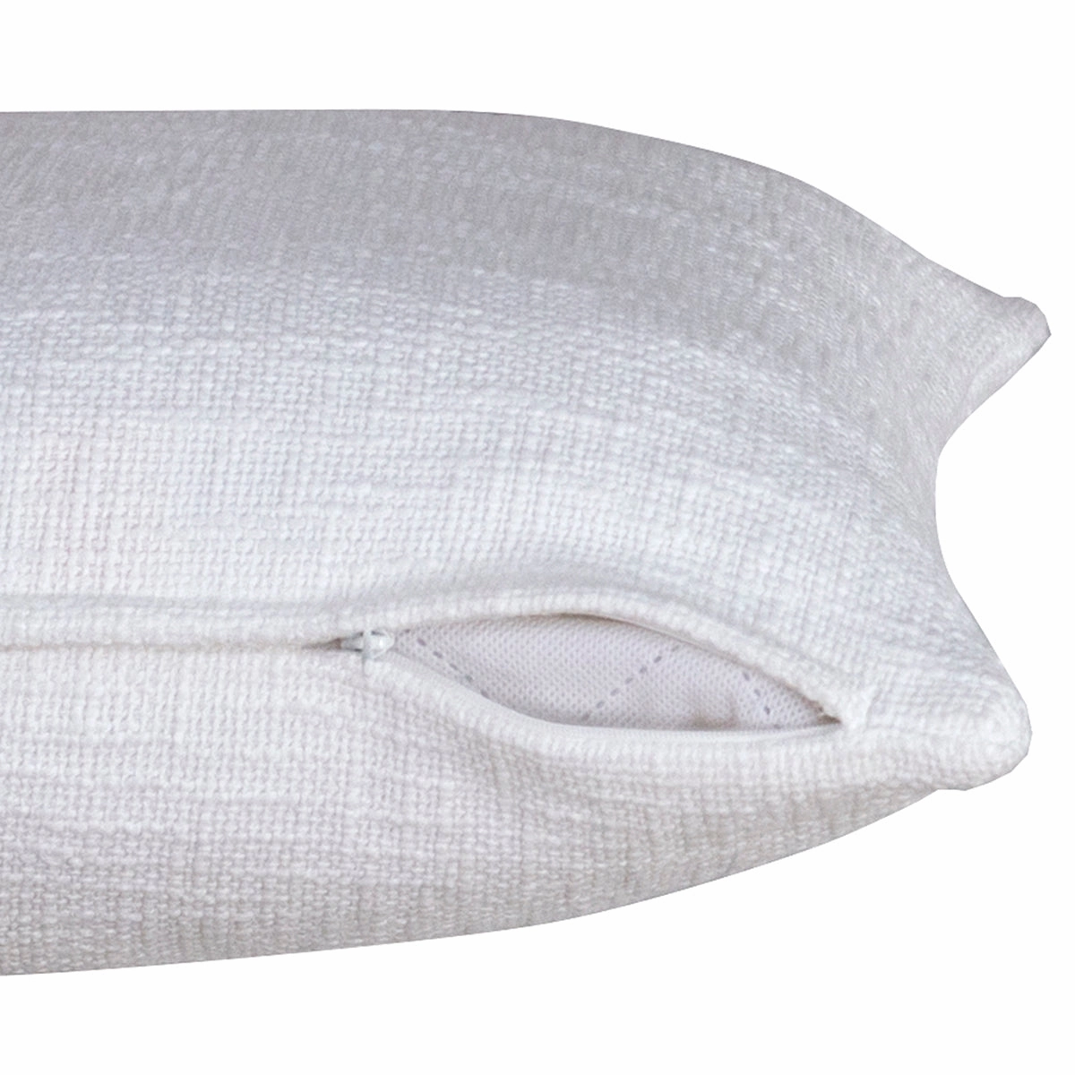 Rurban Divine Marcella Solid 100% Cotton White Cushion Cover