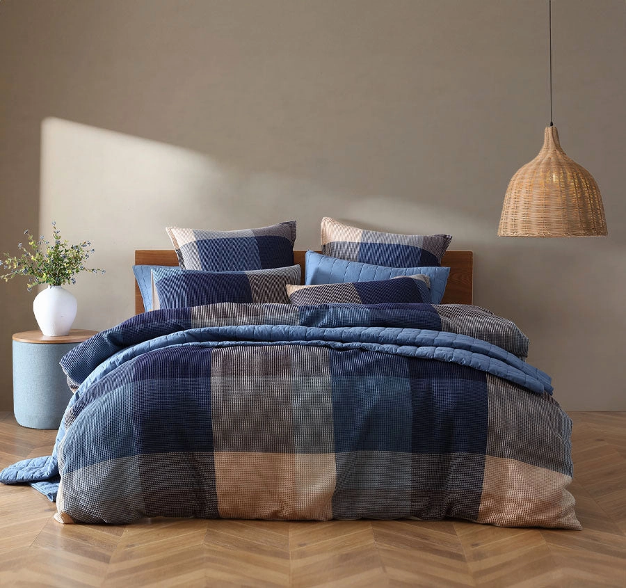 Sadie Quilt Cover Set Range Navy