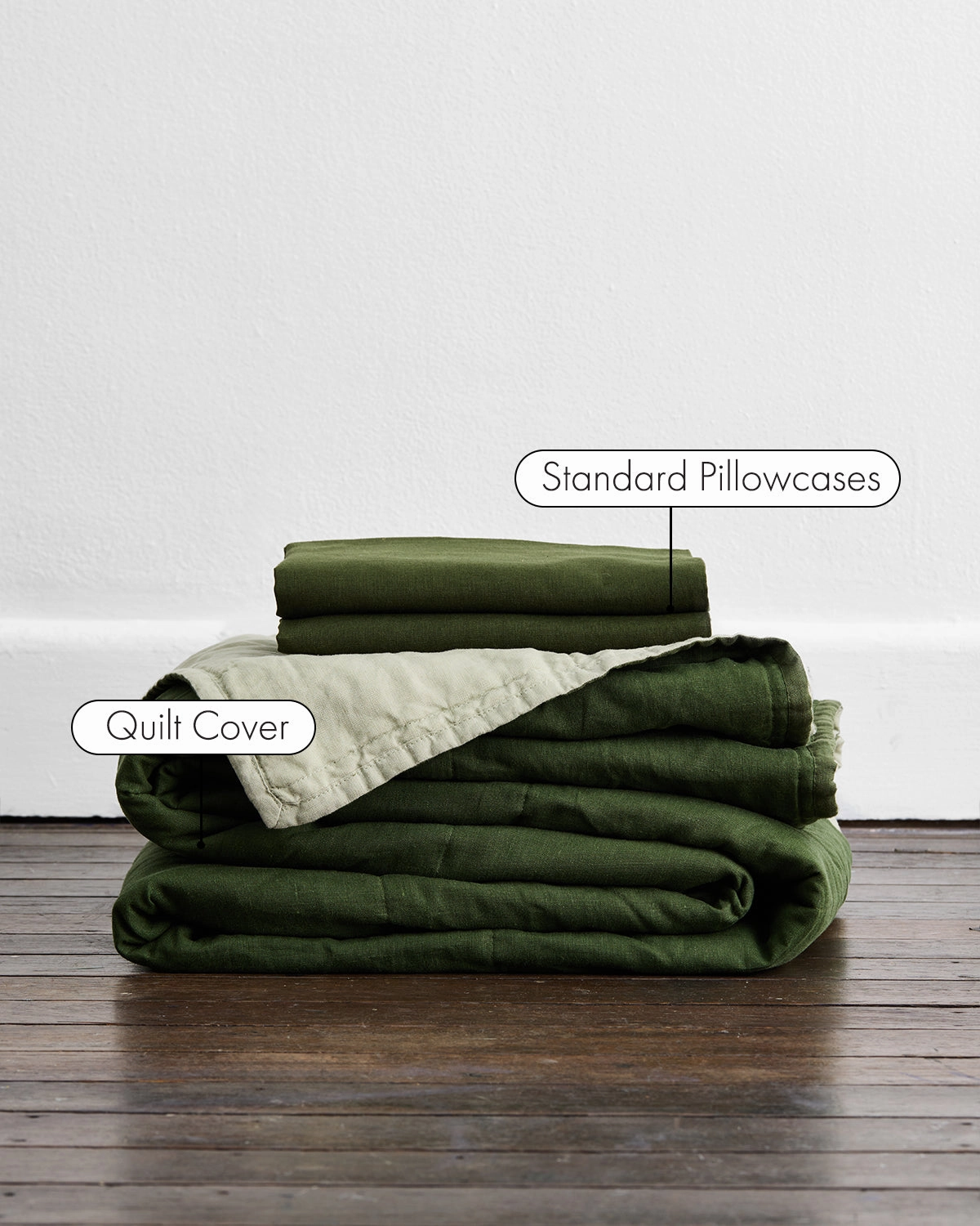 Sage & Olive 100% French Flax Linen Quilt Set