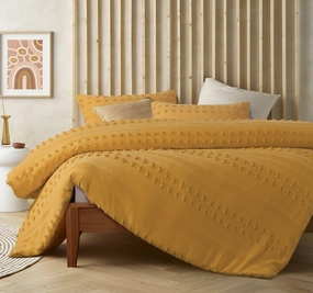 Sans Sovci Quilt Cover Set Range Ochre