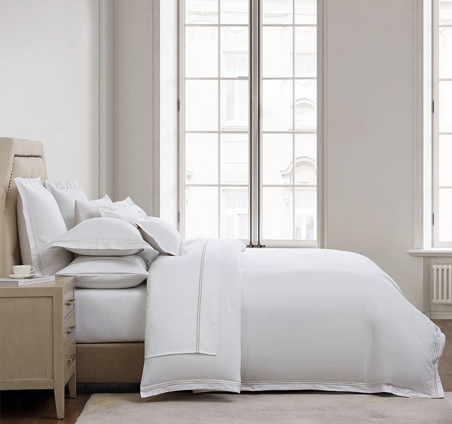 Santiago Quilt Cover Set Range Stone